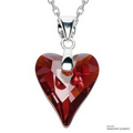 Crystal Red Magma Wild Heart Pendant Made with Swarovski Elements
